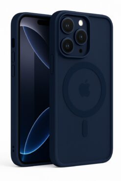 Fibaks İphone 15 Pro Max Uyumlu Kılıf Kamera Çıkıntılı Magsafe Şarj Destekli Yumuşak Kenarlı Mat Kapak