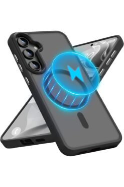 Fibaks Samsung Galaxy S24 FE Kılıf Kamera Çıkıntılı Magsafe Şarj Destekli Hassas Tuşlu Yumuşak Mat Kapak