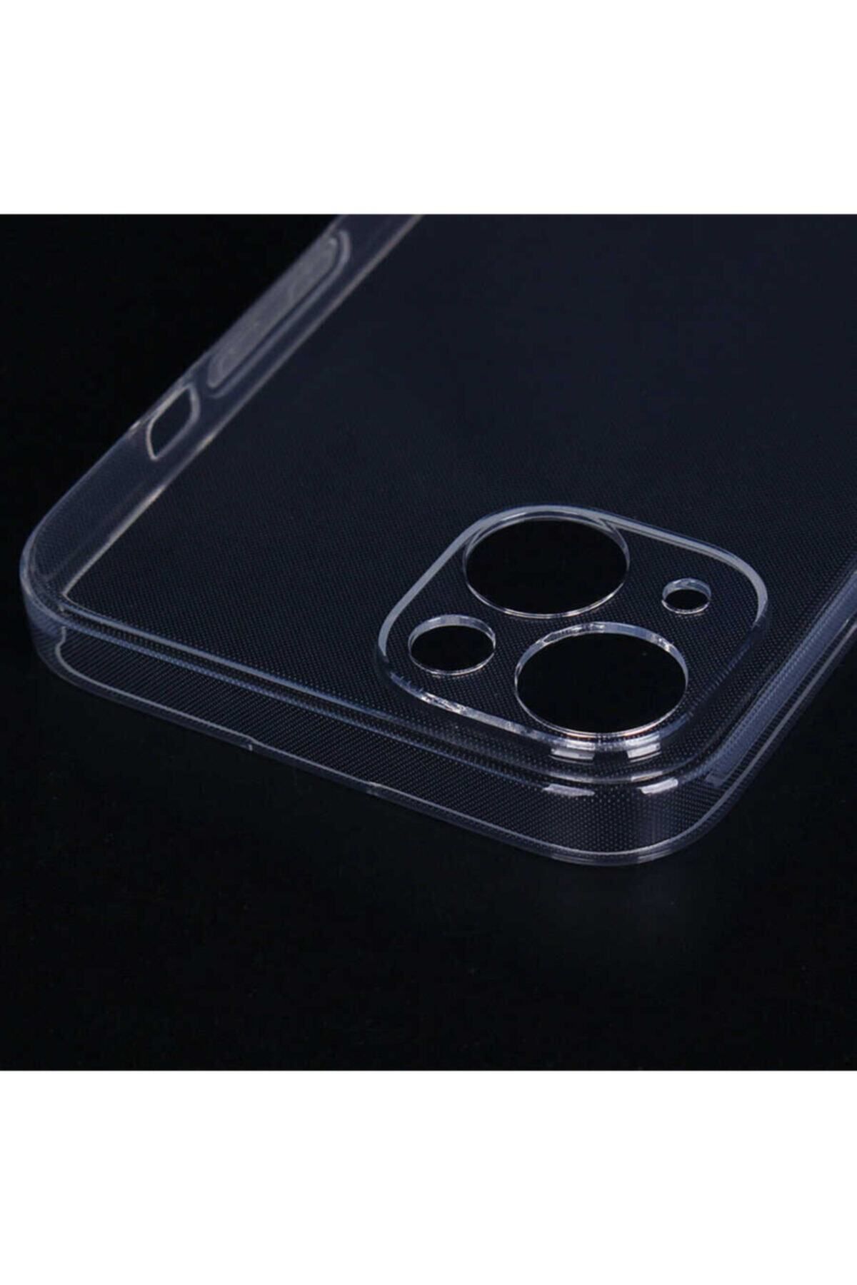 Fibaks Apple Iphone 13 Uyumlu Kılıf Kamera Korumalı Şeffaf Ultra Ince Esnek Renksiz Silikon Kapak - Görsel 2