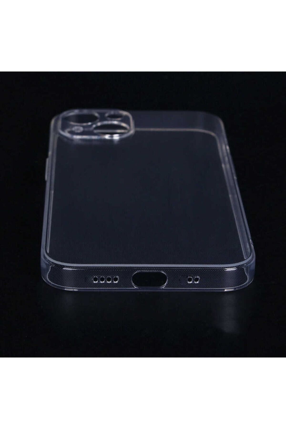 Fibaks Apple Iphone 13 Uyumlu Kılıf Kamera Korumalı Şeffaf Ultra Ince Esnek Renksiz Silikon Kapak - Görsel 6