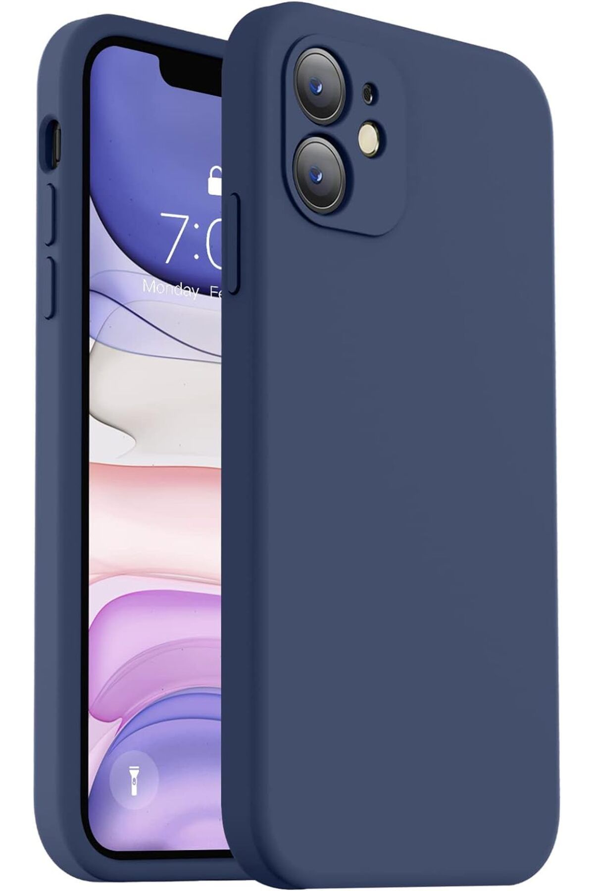 Caseji İphone 11 Uyumlu (KÖŞELİ 12 GÖRÜNÜMLÜ) İçi Kadifeli Kamera Korumalı Lansman Kılıf