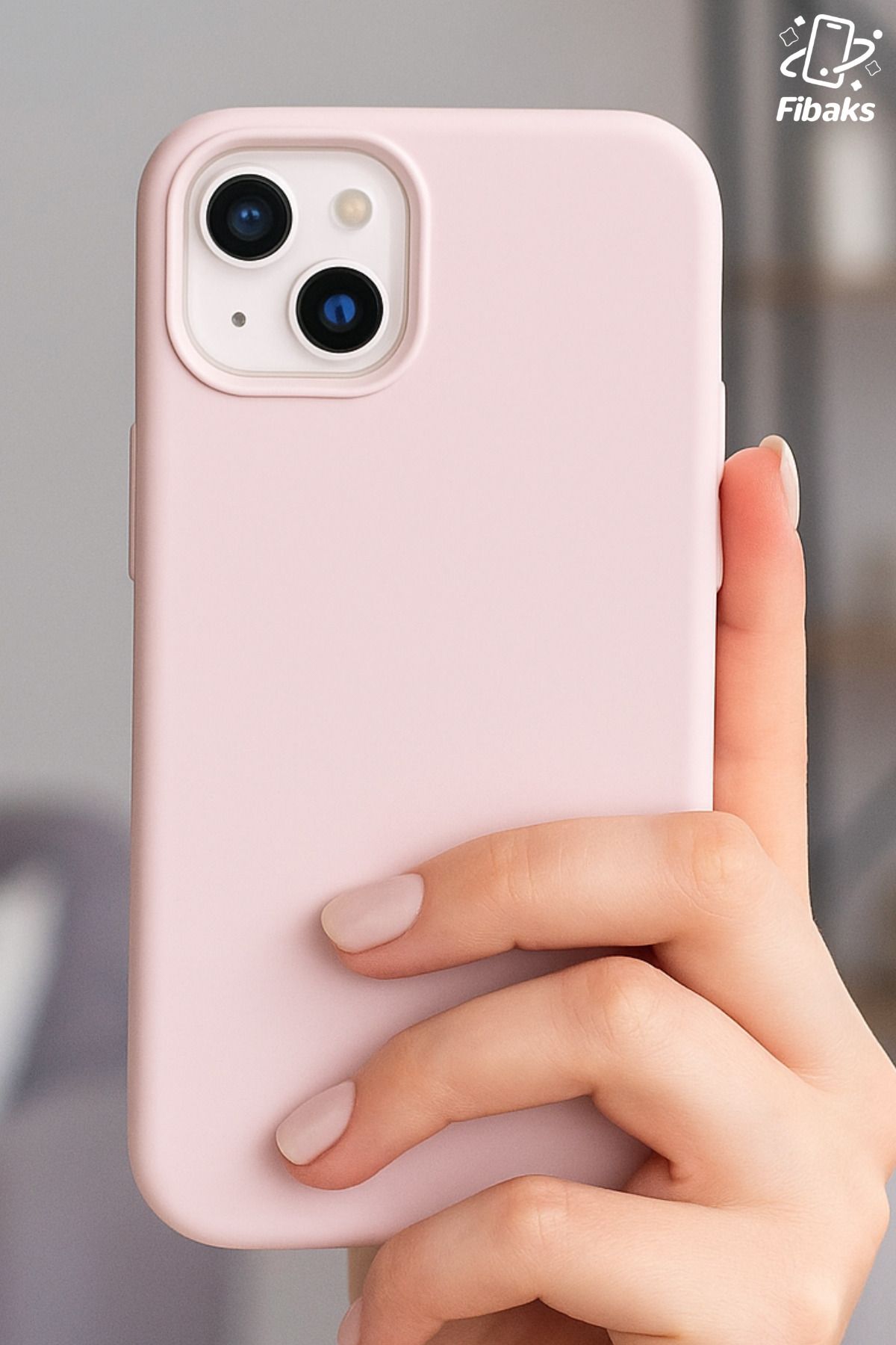 Fibaks Iphone 13 - 14 - 15 Uyumlu Kılıf Içi Kadife Lansman Silinebilir Renkli Yumuşak Silikon Pembe Kapak - Görsel 2