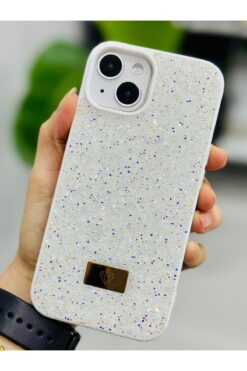 Go Aksesuar Iphone 13 - 14 ve 15 Uyumlu ELMAS Tasarımlı Taşlı Işıltılı Parlak Pırlanta Silikon Kılıf
