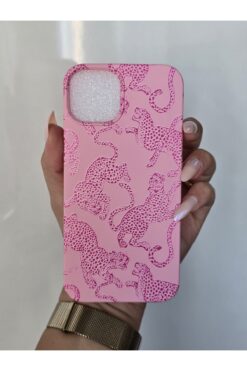 Magic Ring Iphone 15 Uyumlu İçi Kadife Lansman Leopar Baskılı Kılıf
