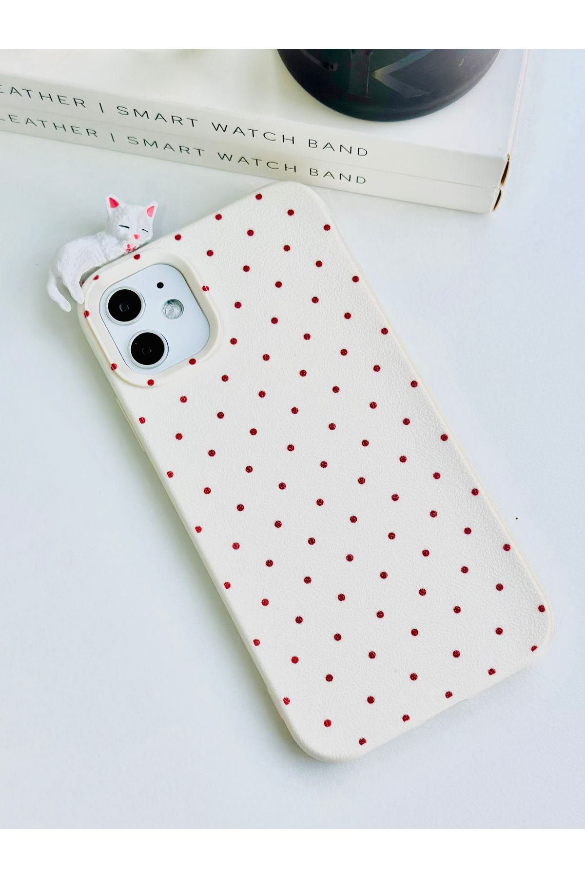 Go Aksesuar Iphone 11 Uyumlu 3d Oyuncaklı Puantiye Kedi Tasarımlı Yumuşak Silikon Kılıf - Görsel 4