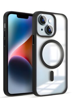 Fibaks Apple Iphone 13/14 Uyumlu Kılıf Magsafe Wireless Şarj Özellikli Tam Koruma Renkli Sert Silikon Kapak