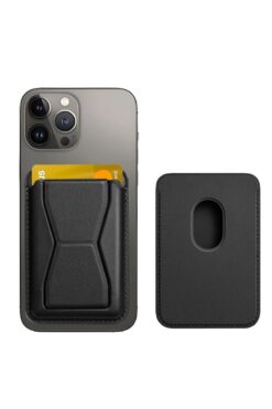 Fibaks Apple iPhone 11 12 13 14 15 16 Mini Plus Pro Max Uyumlu Manyetik Standlı Deri Magsafe Cüzdan Kartlık