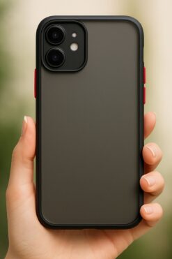 Fibaks İphone 11 Uyumlu Kılıf Mat Parmak Izi Yapmaz Kamera Korumalı Renkli Tuşlu Sert Silikon