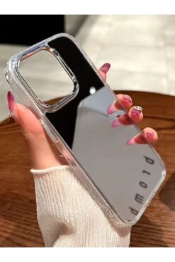 KVK PRİVACY Apple iPhone 14 Pro Max Uyumlu Aynalı Kılıf Kadınlar için Makyaj Tazeleme Darbelere Dayanıklı Kapak