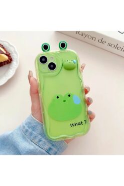 Go Aksesuar Iphone 13 Ve 14 Uyumlu Kulaklı Tasarımlı Oyuncaklı Şeffaf Silikon Kılıf