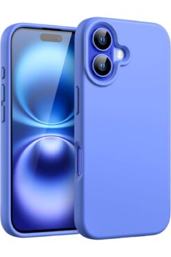 Fibaks Apple Iphone 16 Plus Uyumlu Kılıf Kadife Lansman Soft Yumuşak Liquid Silikon Kamera Korumalı Kapak