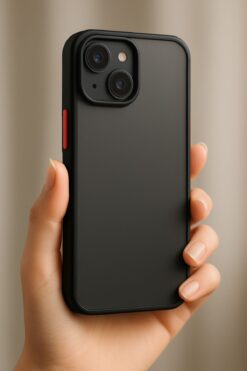 Fibaks Apple Iphone 13 - 14 Uyumlu Kılıf Kamera Korumalı Renkli Tuşlu Mat Transaparan Kapak