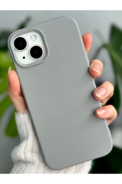 Go Aksesuar Iphone 13 - 14 - 15 Uyumlu Içi Kadife Leke Tutmaz Sıvı Silikon Lansman Kılıf