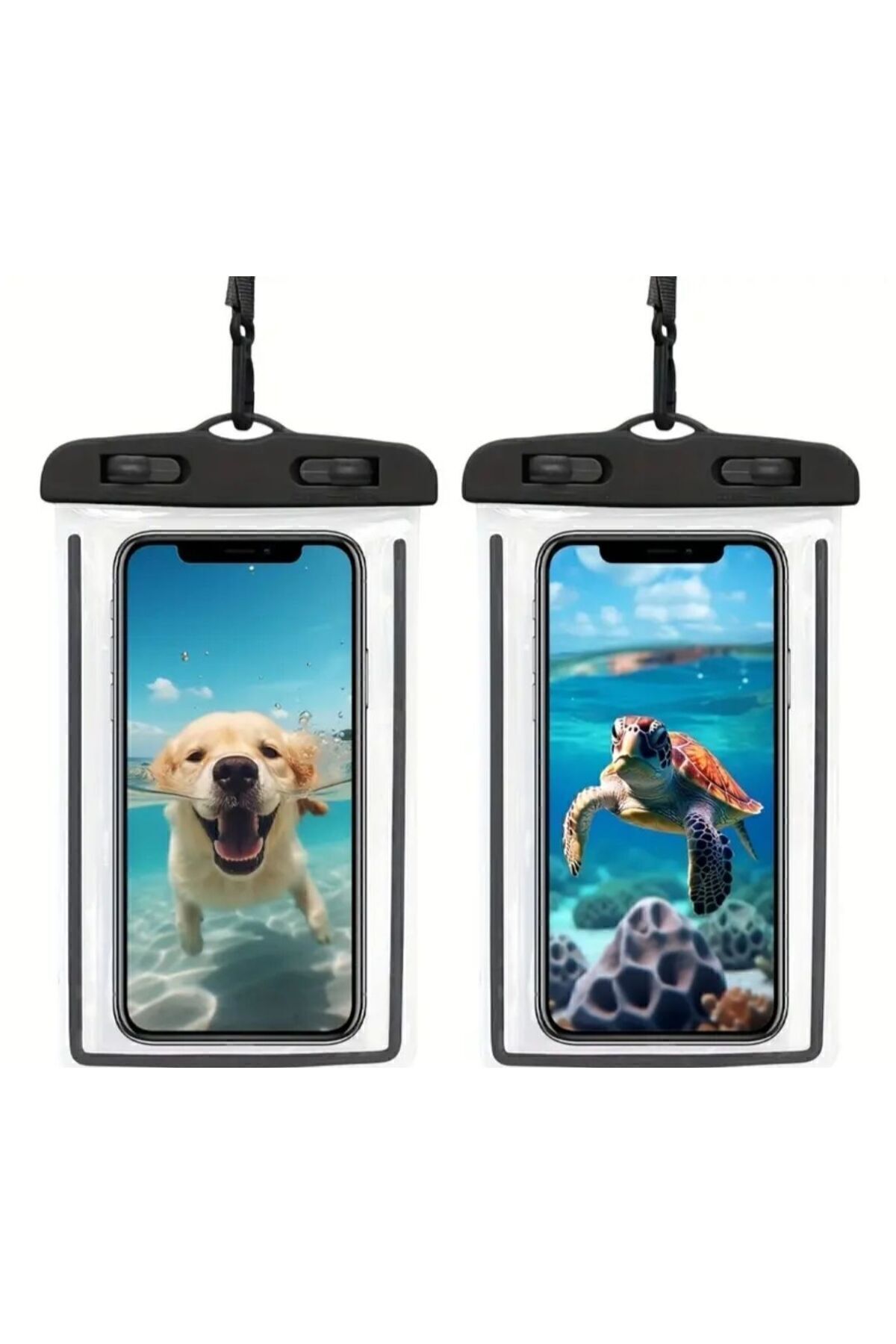 KIRILMAZ Tüm Modellere Uyumlu Su Geçirmez Waterproof Telefon Kılıfı Su Altı Telefon No Color Renkli Kılıfı - Görsel 3