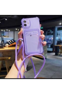 BilişimGo Technology Iphone 11 Şeffaf Kartlıklı Boyun Askılı Ipli Kılıf