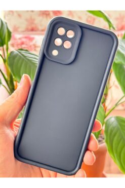 Fibaks Samsung Galaxy A12 / M12 Kılıf Kamera Korumalı Yumuşak Dokulu Darbe Emici Siyah Silikon Kapak