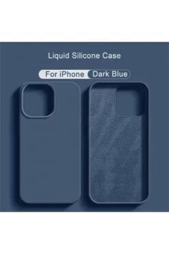 BRUNTOO Apple Iphone 12/12 Pro Lansman Kılıf Içi Kadife Dişi Silikon Kapak Lacivert .