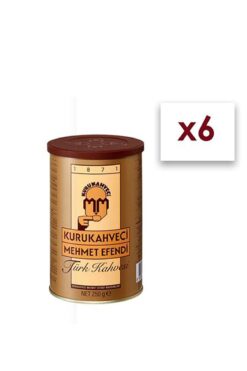 Mehmet Efendi Türk Kahvesi 250 g Teneke Kutu 6'lı Set