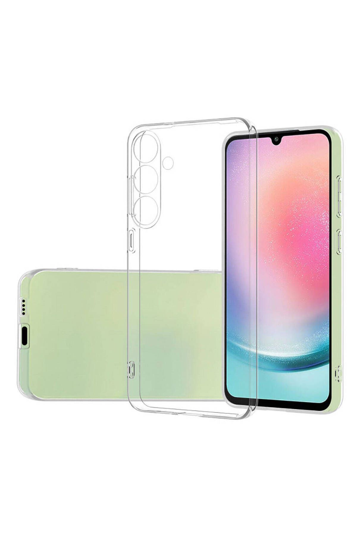 Fibaks Samsung Galaxy S23 FE Kılıf Şeffaf Kamera Korumalı Renksiz Esnek Silikon Kapak Kilif - Görsel 7