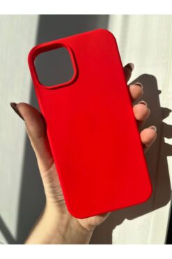 Magic Ring İphone 13 / 14 Uyumlu İçi Kadife Kırmızı Silikon Telefon Kılıfı