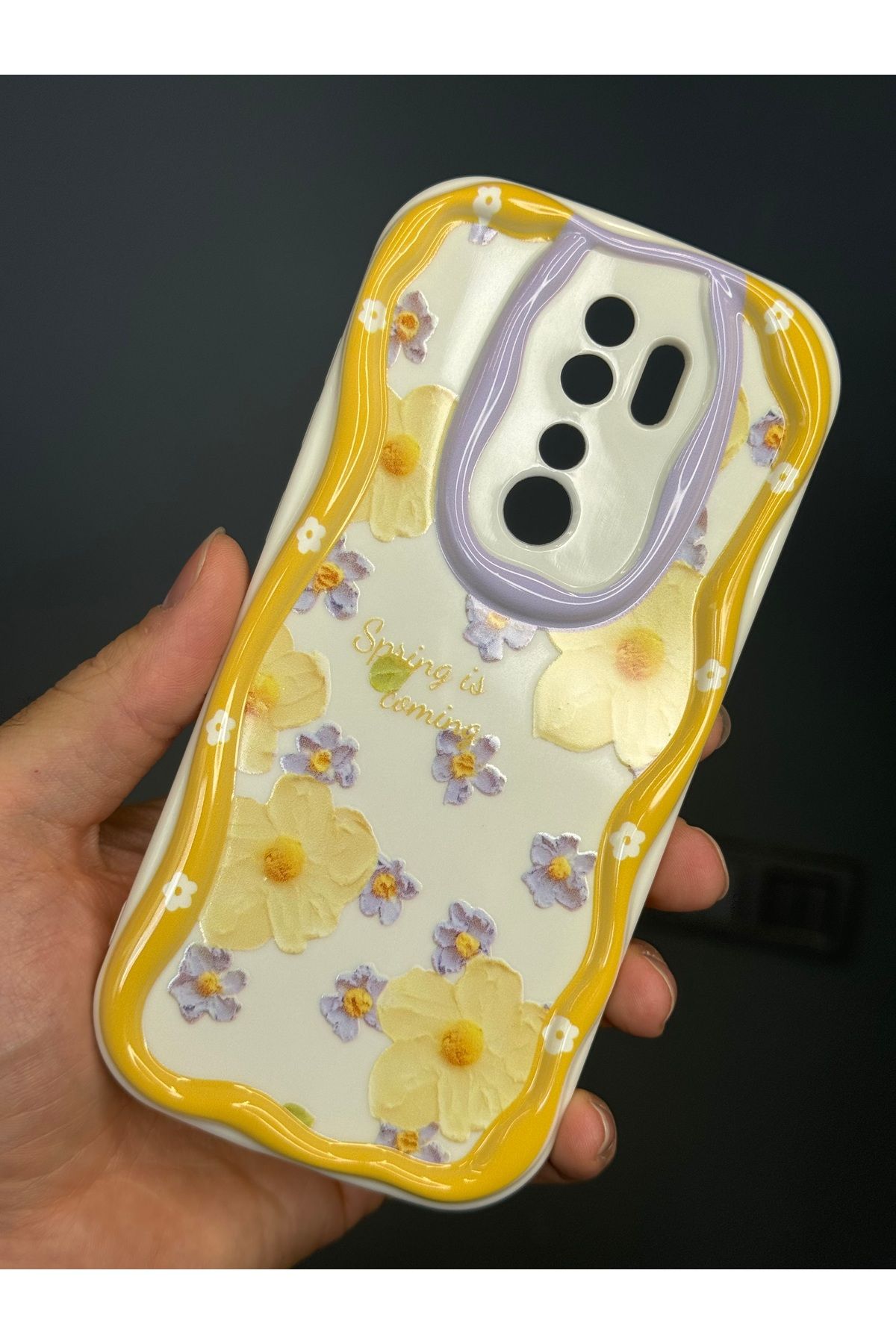 Fibaks Redmi Note 8 Pro Uyumlu Kılıf Tasarımlı Desenli Kamera Korumalı Papatya Çiçek Renkli Silikon Kapak - Görsel 2