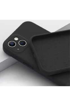 Fibaks Apple Iphone 15 Uyumlu Kılıf Kamera Korumalı Lansman Içi Kadife Yumuşak Liquid Silikon Kapak