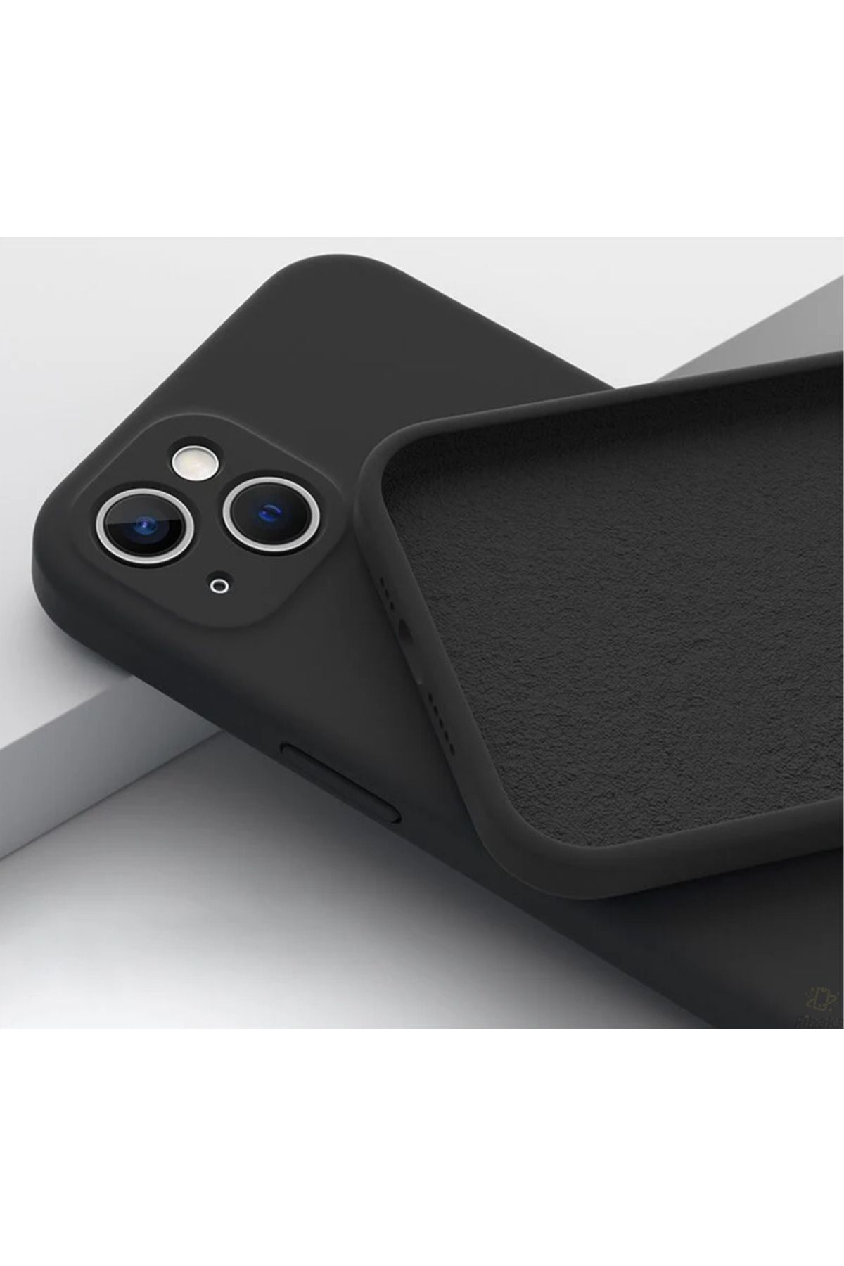 Fibaks Apple Iphone 15 Uyumlu Kılıf Kamera Korumalı Lansman Içi Kadife Yumuşak Liquid Silikon Kapak