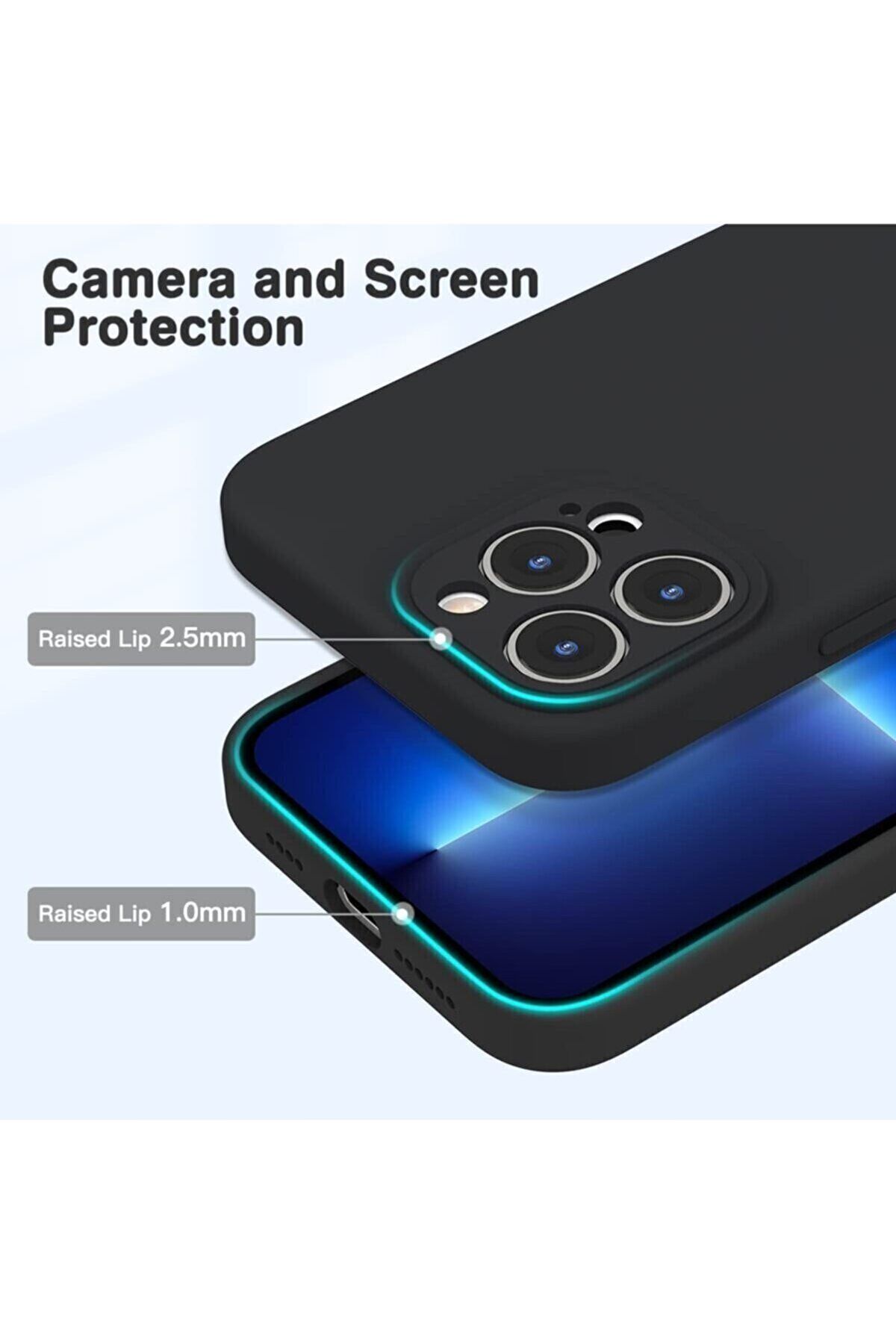 Fibaks Apple Iphone 15 Uyumlu Kılıf Kamera Korumalı Lansman Içi Kadife Yumuşak Liquid Silikon Kapak - Görsel 2