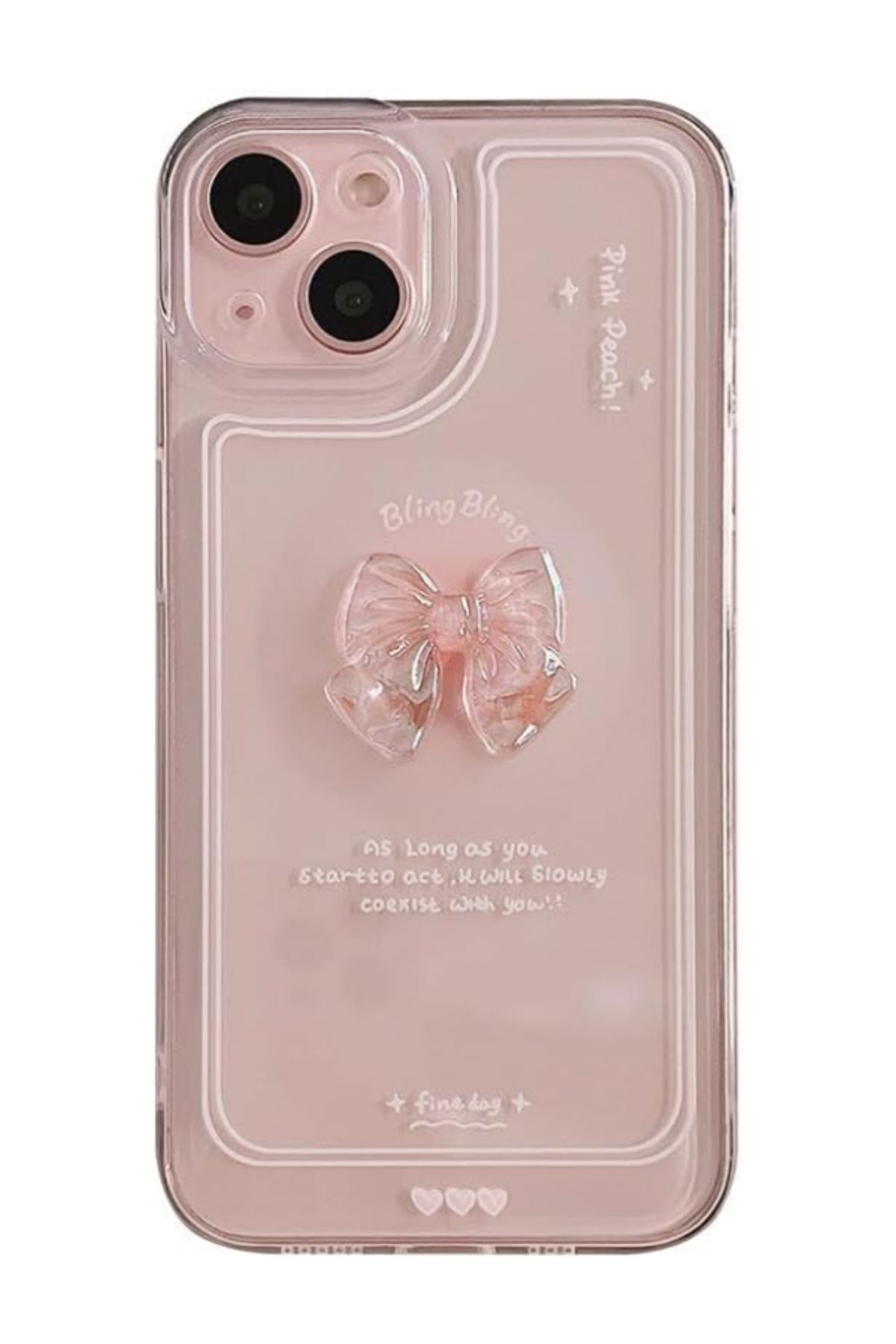 KVK PRİVACY Apple Iphone 15 Plus /14 Plus Uyumlu Kılıf '3 Boyutlu Kurdele' Kamera Korumalı Yumuşak Kapak Şeffaf - Görsel 2