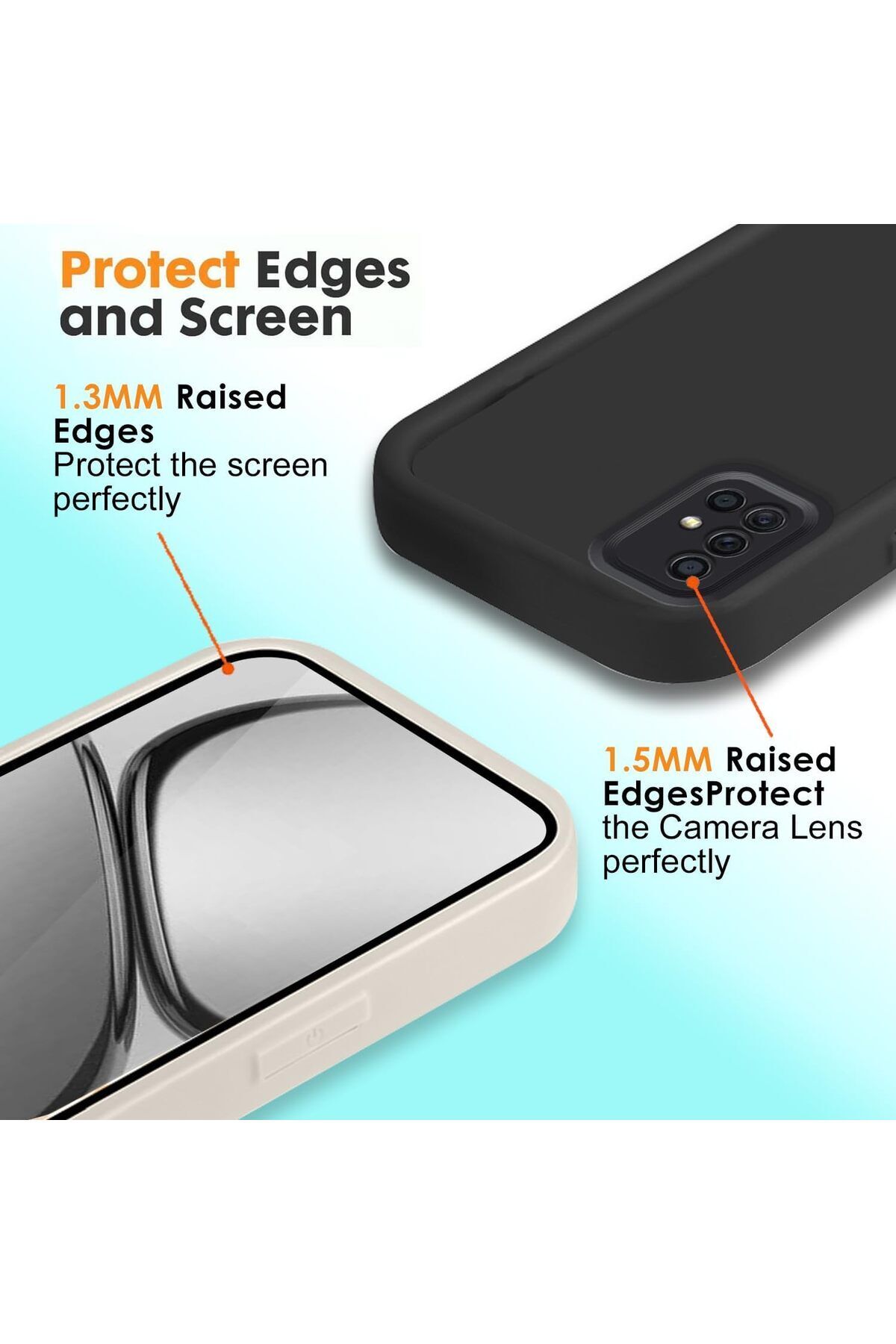 Fibaks Samsung Galaxy A51 Uyumlu Kılıf Kamera Korumalı Yumuşak Dokulu Darbe Emici Bordo Silikon Kapak - Görsel 3