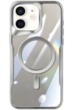 Fibaks İphone 12/12 Pro Uyumlu Kılıf Prizma Kamera Çıkıntılı Magsafe Şarj Destekli Mat Renkli Şeffaf Kapak