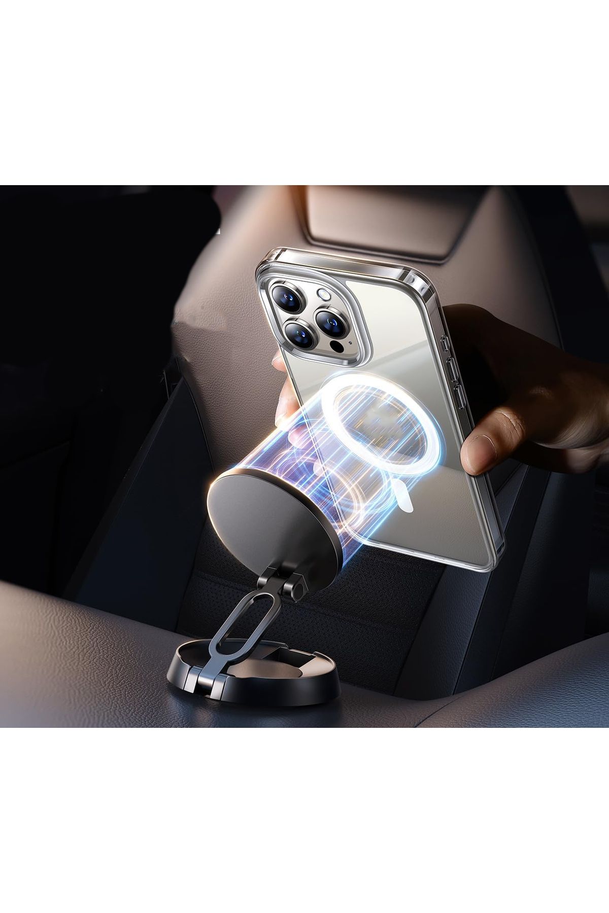 Powerfox iPhone 15 Pro Uyumlu Gerçek Magsafe Özellikli Sert Şeffaf Kılıf - Görsel 2