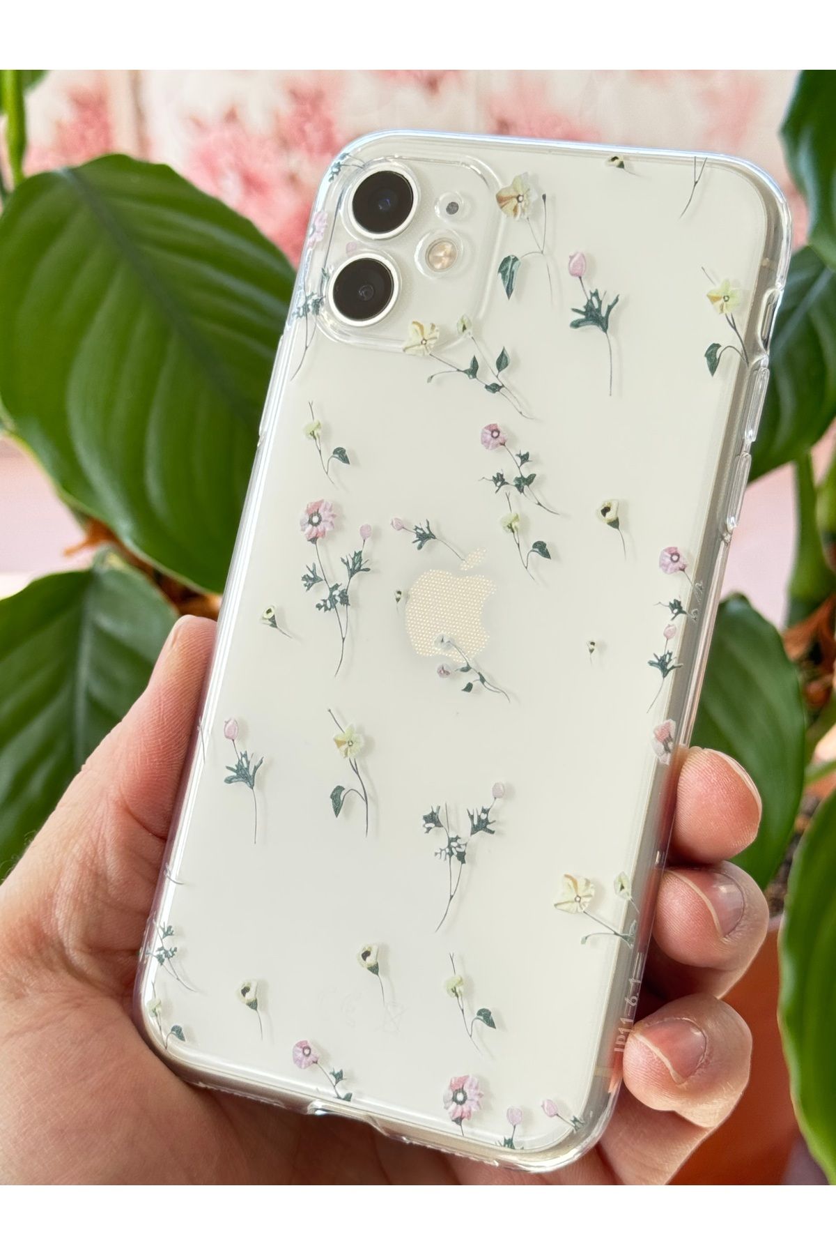 Fibaks İphone 11 Uyumlu Kılıf Tasarımlı Desenli Kamera Korumalı Şeffaf Çiçek Esnek Yumuşak Silikon Kapak - Görsel 2