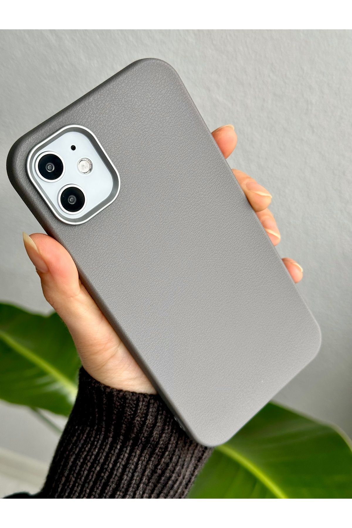 Go Aksesuar Iphone 11 Uyumlu Estetik Dokulu Deri Görünümlü Esnek Silikon Kılıf - Görsel 2