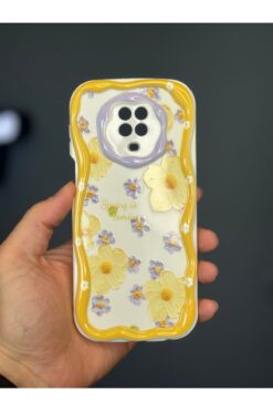 Fibaks Redmi Note 9s/9 Pro Uyumlu Kılıf Tasarımlı Desenli Kamera Korumalı Papatya Çiçek Renkli Silikon Kap