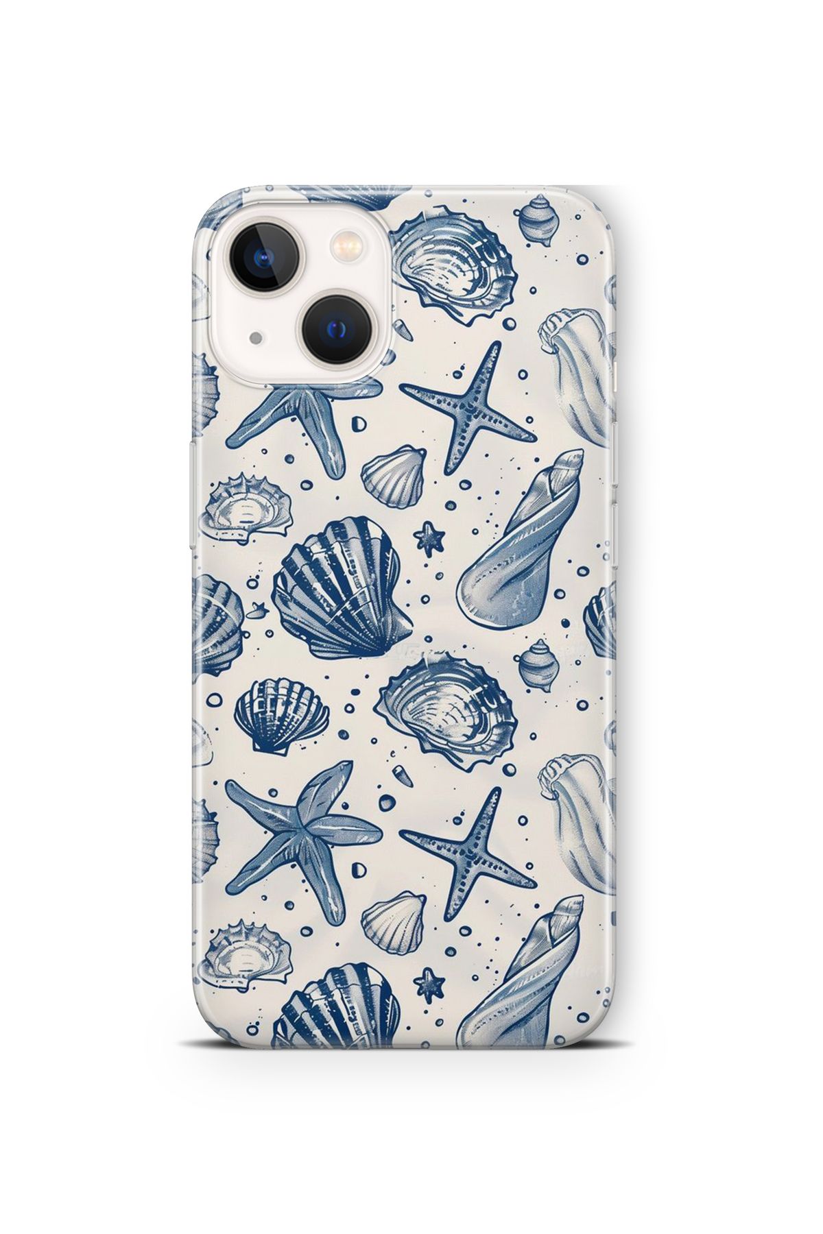 Space Star iPhone 13 Uyumlu Deniz Yıldızı Tasarım Baskılı Şeffaf Kılıf