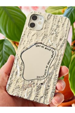 Fibaks Apple iPhone 11 Kılıf Aynalı Dalga Tasarımlı Desenli Darbe Emici Kamera Korumalı Silikon Kapak