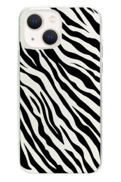 Powerfox Iphone 13 Uyumlu Zebra Desenli Şeffaf Telefon Kılıfı