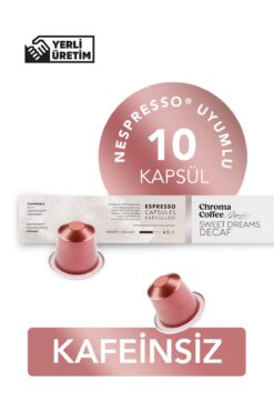 Chroma Coffee Sweet Dreams Decaf (kafeinsiz) 10 Adet Nespresso Uyumlu Kapsül Kahve %100 Arabica Peru
