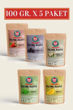 Mare Mosso Caffe ê Vendite Aromalı Filtre Kahve Tanışma Seti 100 gr X 5 Paket (12 ÇEŞİT AROMADAN SEÇİM YAPABİLİRSİNİZ.)