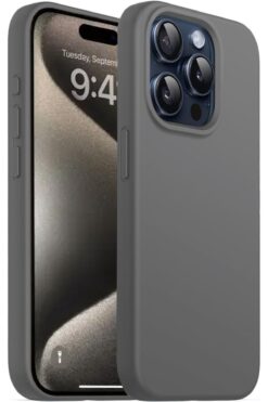 Fibaks İphone 15 Pro Max Uyumlu Kılıf Kadife Lansman Soft Yumuşak Liquid Silikon Kamera Korumalı Kapak