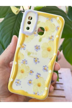 Fibaks Samsung Galaxy A20-A30 Kılıf Tasarımlı Desenli Kamera Korumalı Papatya Çiçek Renkli Silikon Kapak