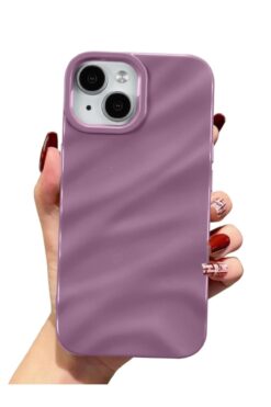 KVK PRİVACY Iphone 13-14 Uyumlu Kılıf Lüks Parlak Elektroliz Darbelere Dayanıklı Yumuşak Kapak Gül Pembe