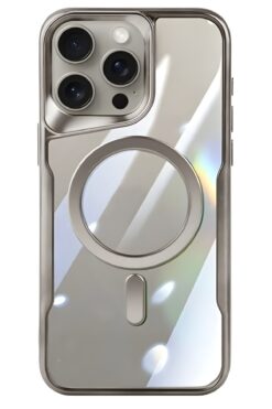Fibaks İphone 14 Pro Max Uyumlu Kılıf Prizma Kamera Çıkıntılı Magsafe Şarj Destekli Mat Renkli Şeffaf Kapak