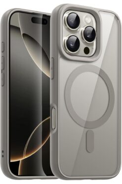 Caseji iPhone 16 Pro Max Uyumlu Kenarları Renkli Şeffaf Magsafe Kılıf