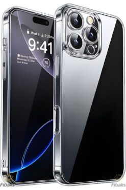 Fibaks Apple Iphone 16 Pro Uyumlu Kılıf Kamera Korumalı Şeffaf Ultra Ince Esnek Renksiz Silikon Kapak