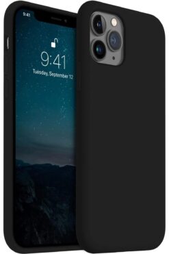 Fibaks İphone 11 Pro Max Uyumlu Kılıf Kadife Lansman Soft Yumuşak Liquid Silikon Kamera Çıkıntılı Kapak