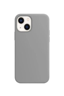 KVK PRİVACY Apple Iphone 13-14 Lansman Kılıf Içi Kadifeli Kamera Yükseltili Silikon Kapak Gri