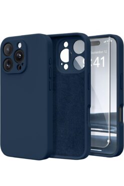 Caseji iPhone 16 Pro Max Uyumlu İçi Kadifeli Kamera Korumalı Lansman Kılıf