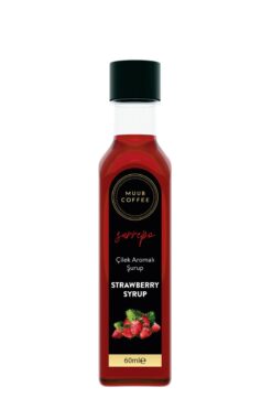 MUUB COFFEE Çilek Şurup Özel Formülize Yüksek Aroma Yoğun Tat Kahve Ve Koktyel Şurubu (60 ML)